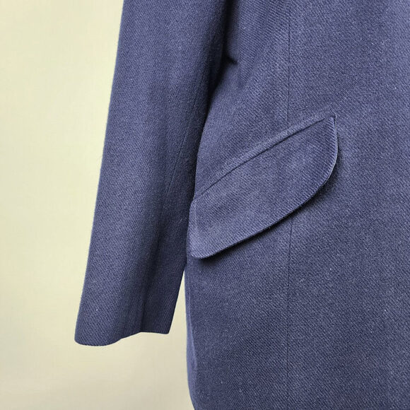 Vintage Mary Francis Navy Wool Button Up Jacket Blazer Size 6 - Picture 3 of 11